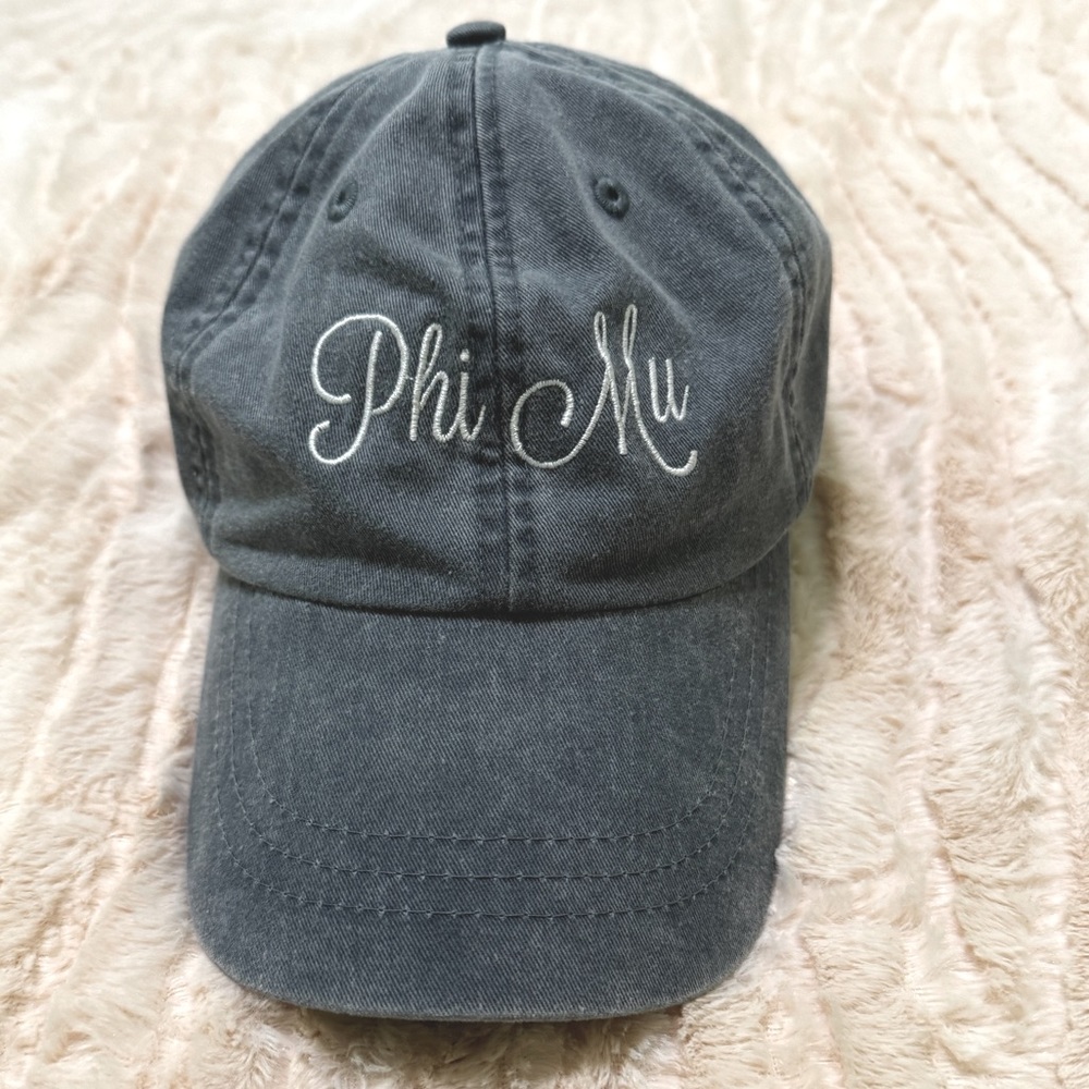 Phi Mu Fraternity Sorority Adams Washed Baseball Hat